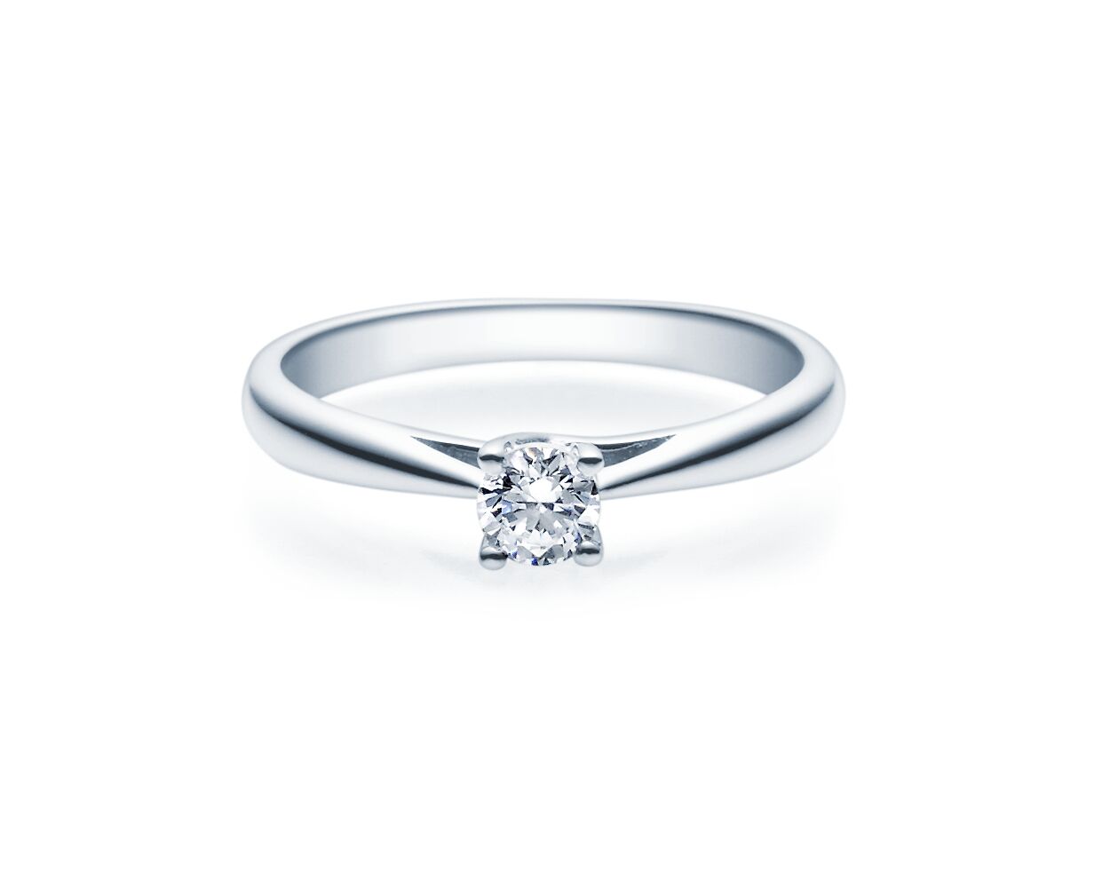 18002 Silber | Diamantring Verlobung ct. 0,25 Silber Ring